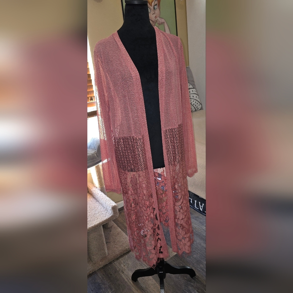 234 Siren Lily Blush Knit Cardigan Dusty Rose (D)